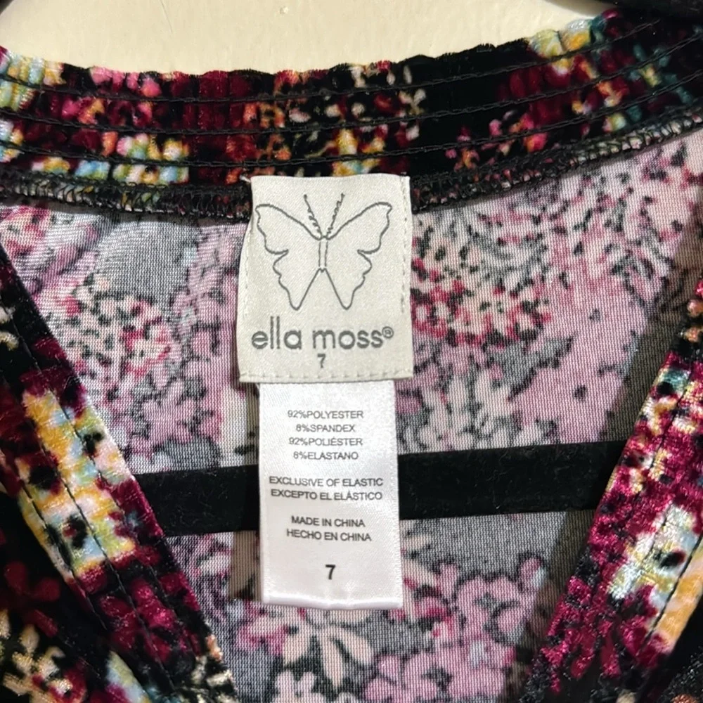 Ella Moss velvet floral dress